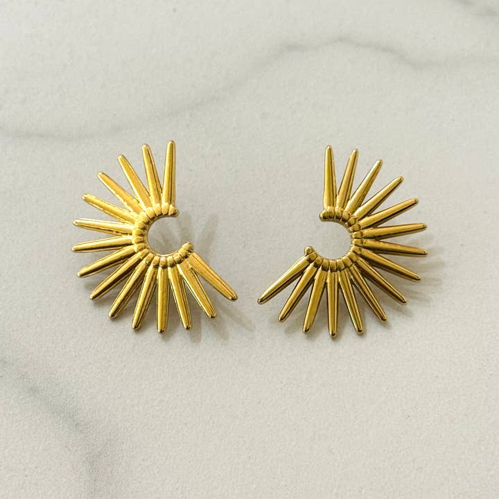 Cassette Barcelona - Wholesale Stud/post earrings - Dario Spike Shaped Stainless Steel Stud Earrings 1