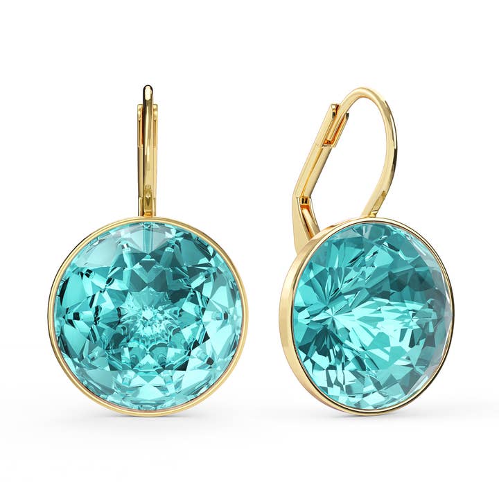 Bella Earrings 10 Carat Drop Earrings Light Turq|2-1402-GLTQ for wholesale by My Jewellery Story