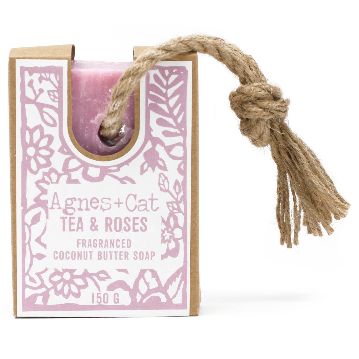 Agnes + Cat - Wholesale Bar Soap - Soap On A Rope 150g - Tea & Roses0