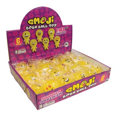 Geddes - Wholesale Squishy Toy - Kids & Baby - Emoji Boba Ball Toy 24/display3