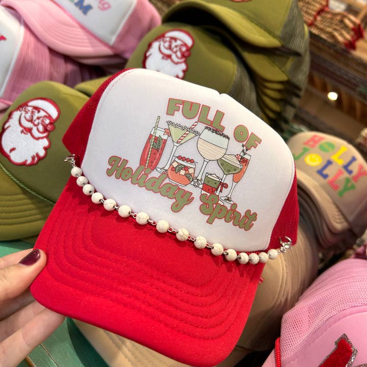 Full of Holiday Spirit Trucker | Christmas Caps| Holiday | for wholesale by Vibes Hat Company