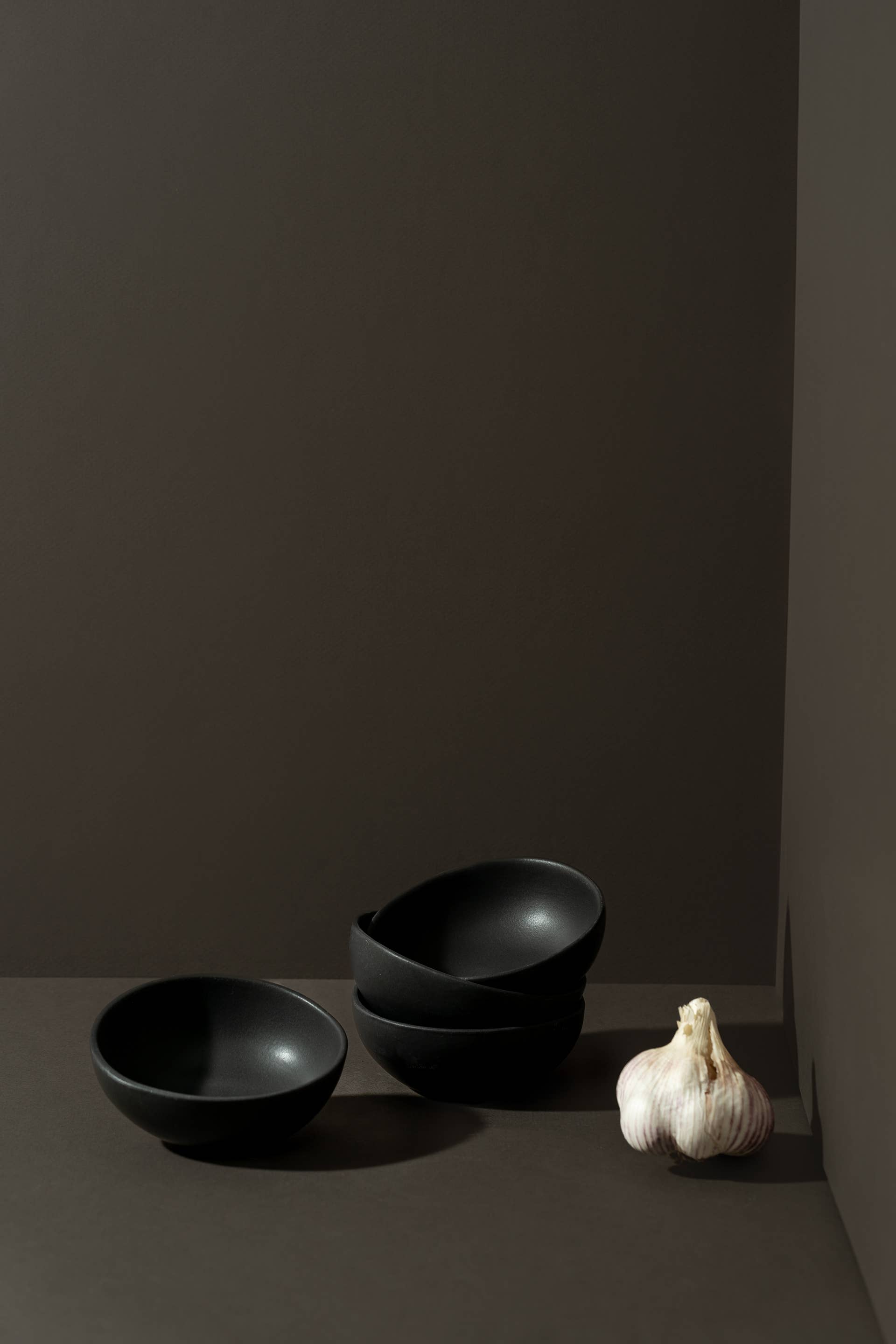 GHARYAN Stoneware & Olive Wood Tableware | Canada - Wholesale Condiment/Dip Bowl - Handmade Stoneware Condiment Bowl | Dadasi 6 oz