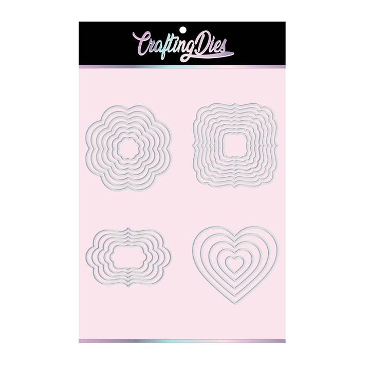 Juego de 4 troqueles de formas múltiples, formas geométricas de metal para venta al por mayor de Crafting Dies