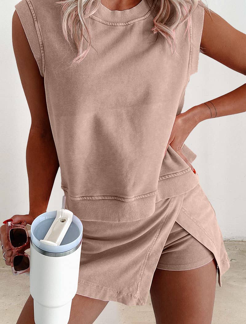 EmberLoom – Engroshandel Loungesæt - Dame – Ærmeløst afslappet loungesæt5