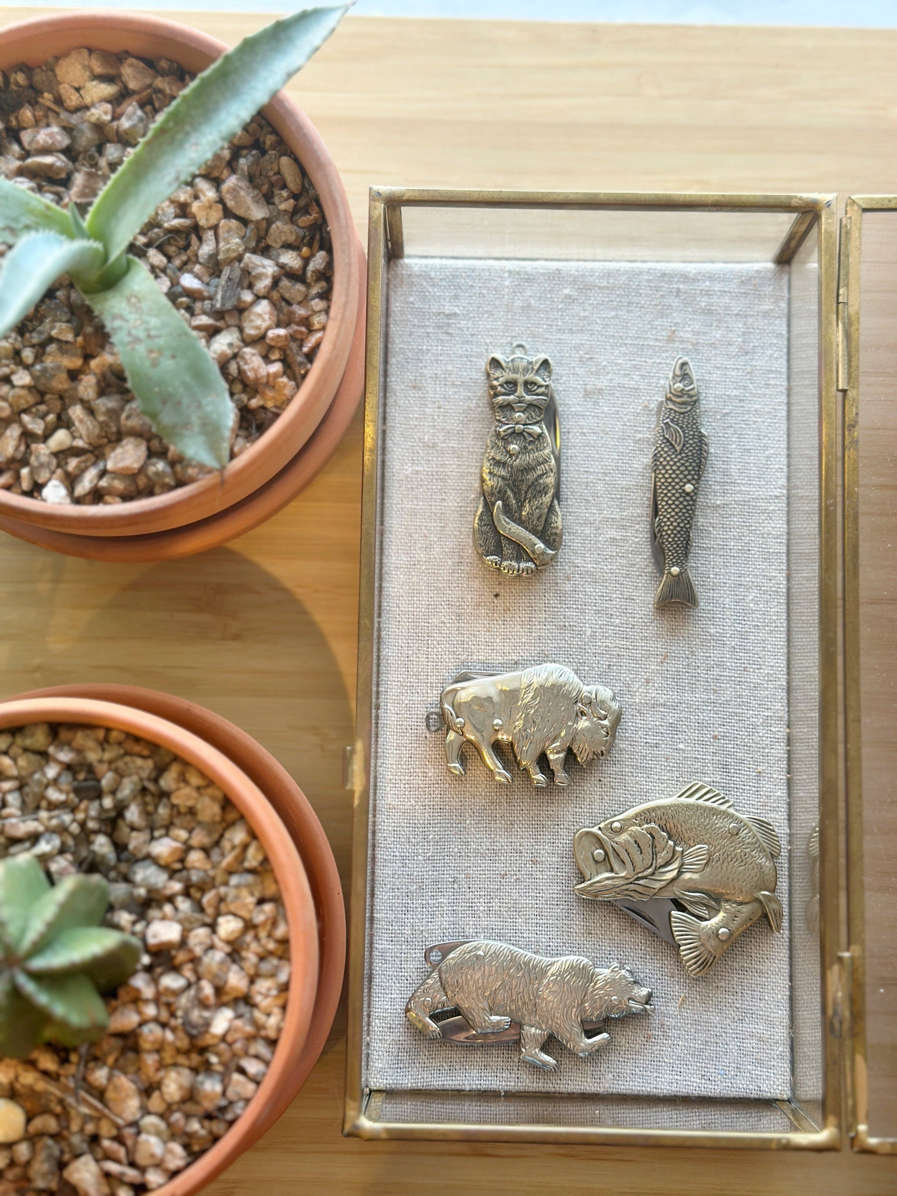 Son of a Sailor - Venta al por mayor Cuchillos de bolsillo/Soportes - Llavero Cuchillo Pequeño de Latón con Forma de Animales18