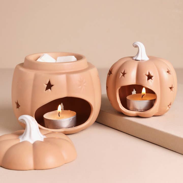 Lisa Angel - Wholesale Candle Holder - Ceramic Pumpkin Starry Tealight Holder -Not available to EU2