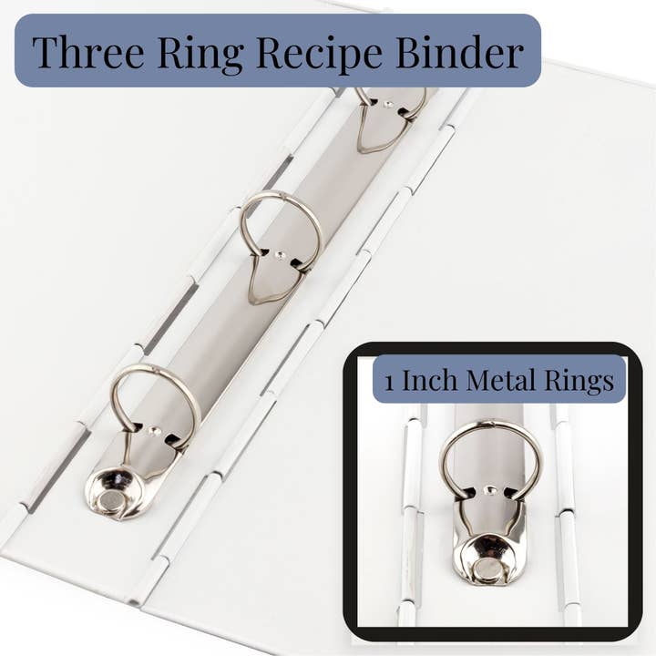 Kurated Korner - Wholesale Book Cover - AuldHome Design White Enamelware Cookbook Binder1