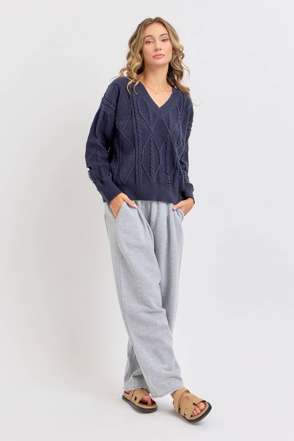 Sweet Lovely by Jen – wholesale Lounge Sweatpants/jogging bottoms – Women's – MINERAL WASHED SWEATPANTS IN FRENCH TERRY 11