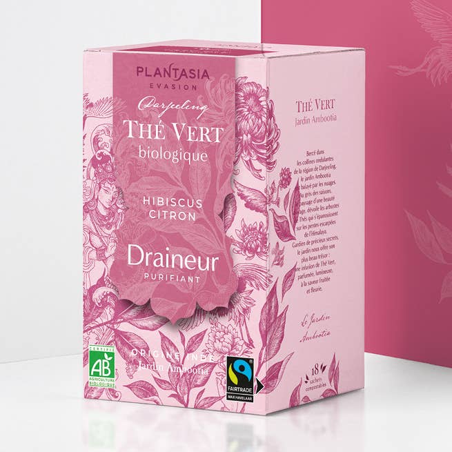 Organic Hibiscus Lemon Draining Green Tea* for wholesale by PROVENCE D'ANTAN