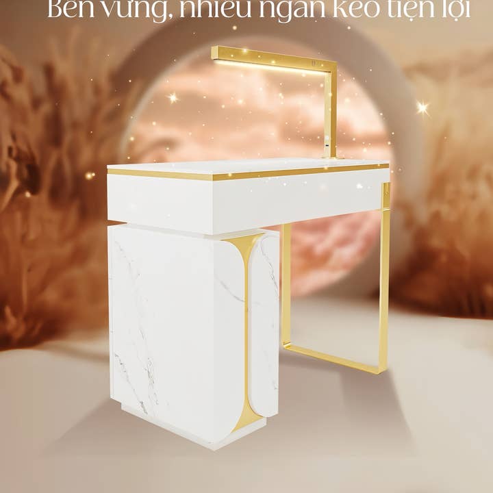 Set of Luxurious Nail Table and Manicure Chair Set for wholesale by TOP SPA OUTLET