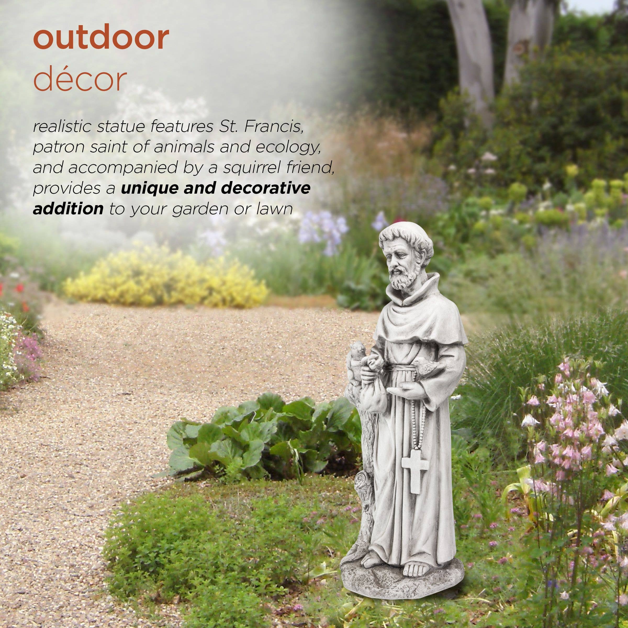 Alpine Corporation - Wholesale Outdoor Ornament/Decor - Alpine Corporation St. Francis Statue3