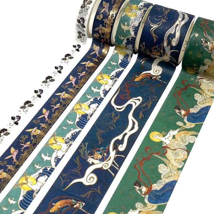 Wrapables.com - Wholesale Washi Tape - Wrapables Decorative Gold Foil Washi Tape and Sticker Set33