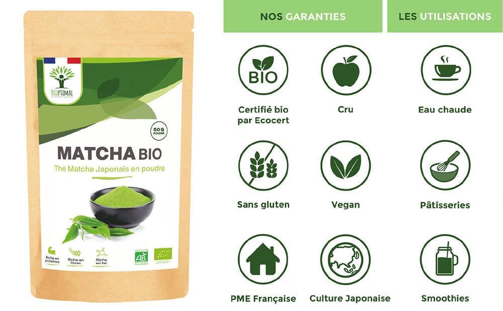 Bioptimal – wholesale Health/detox tea – Organic matcha powder - Bioptimal9