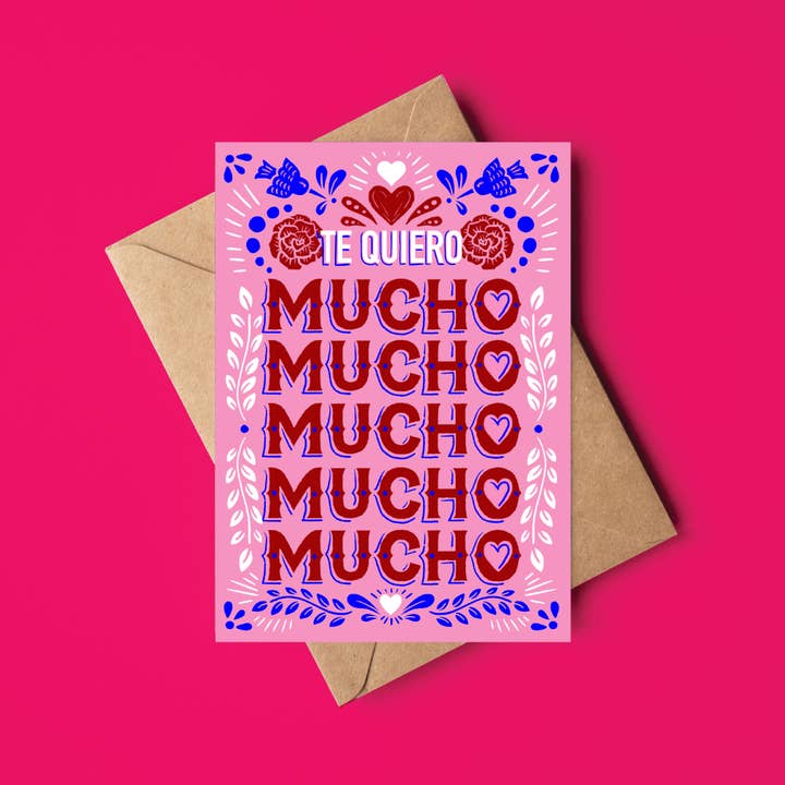 Te Quiero Mucho Card for wholesale by Pokidi Lab by Blanca Creative