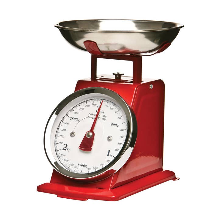 Red Standing Kitchen Scale - 3kg for wholesale by Interiors by Premier