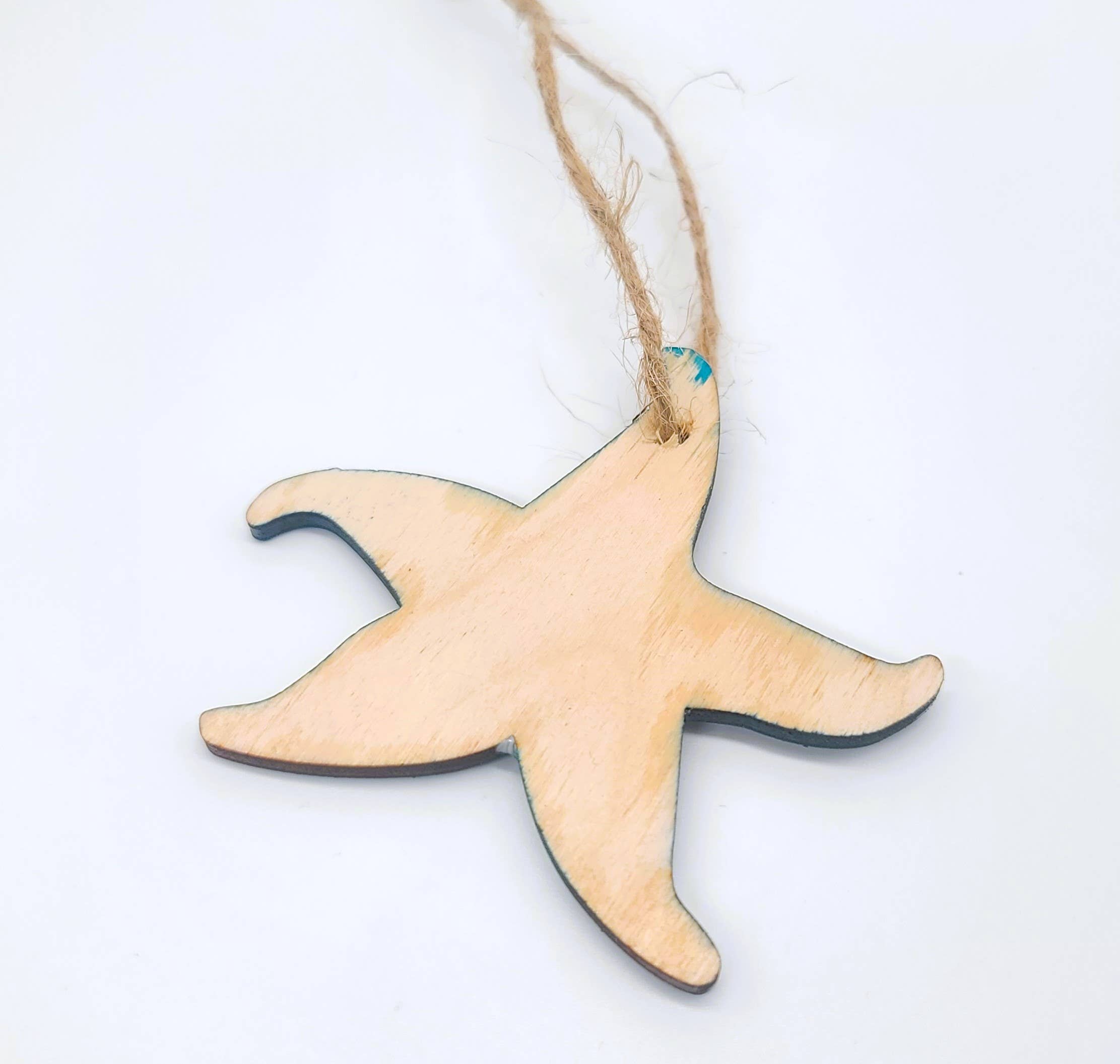 JEMS of the Sea - Wholesale Ornament - Starfish Christmas Ornament - Handmade Sea Star Resin & Wood3