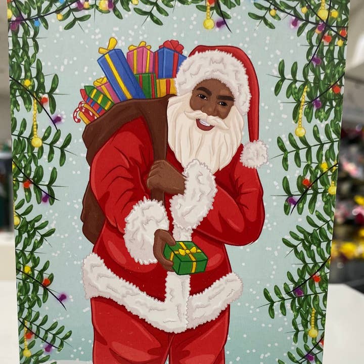 Father Christmas Card for wholesale by Star Apple Puzzles