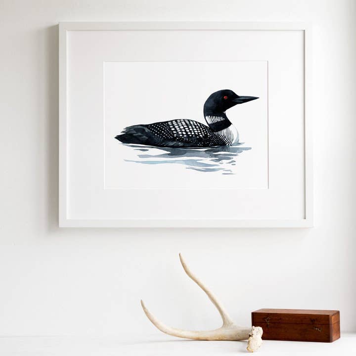 Studio Tuesday – Großhandel Kunstdruck – Gemeinsame Loon Kunstdruck Vogel Aquarellmalerei