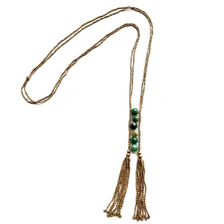 Baizaar - Wholesale Pendant/Charm Necklace - Stone Tassel Necklace