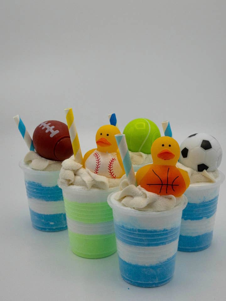 Sport Bubbling Smoothie Shot til børn, badebomber for engroshandel hos Sassy Bubbles