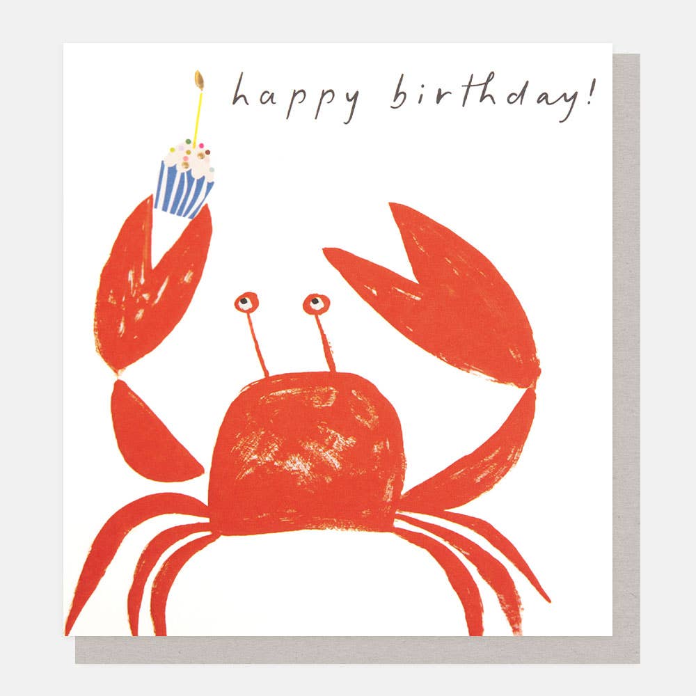 Notes & Queries, Inc. - Wholesale Birthday Card - BIRTHDAY CRAB GREETING CARD CAROLINE GARDNER0
