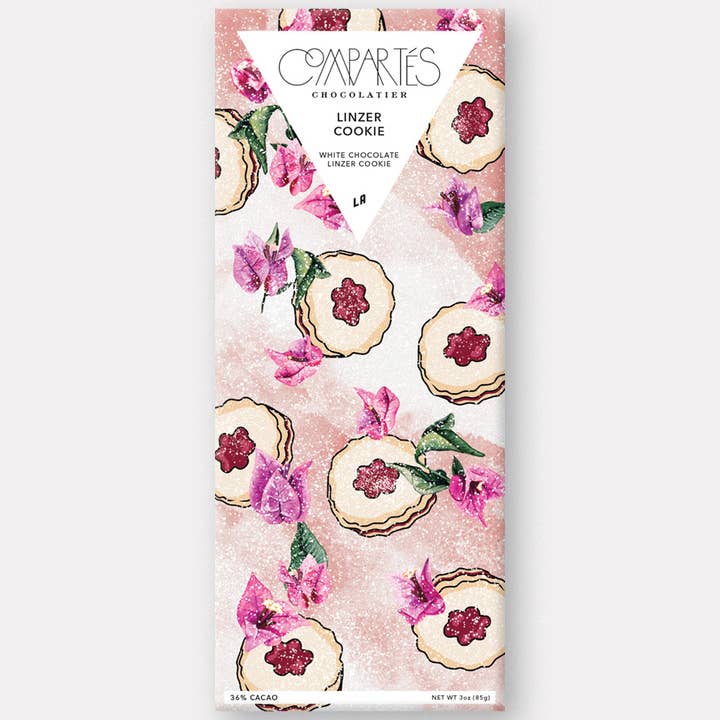 Compartes Chocolate - Wholesale Chocolate Bar - LINZER COOKIE Chocolate Bar