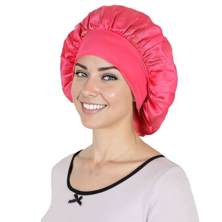 AK Brand - Wholesale Sleep cap / bonnet – women's - Satin Sleep Bonnet Wide Band Hair Protection Curly Hair