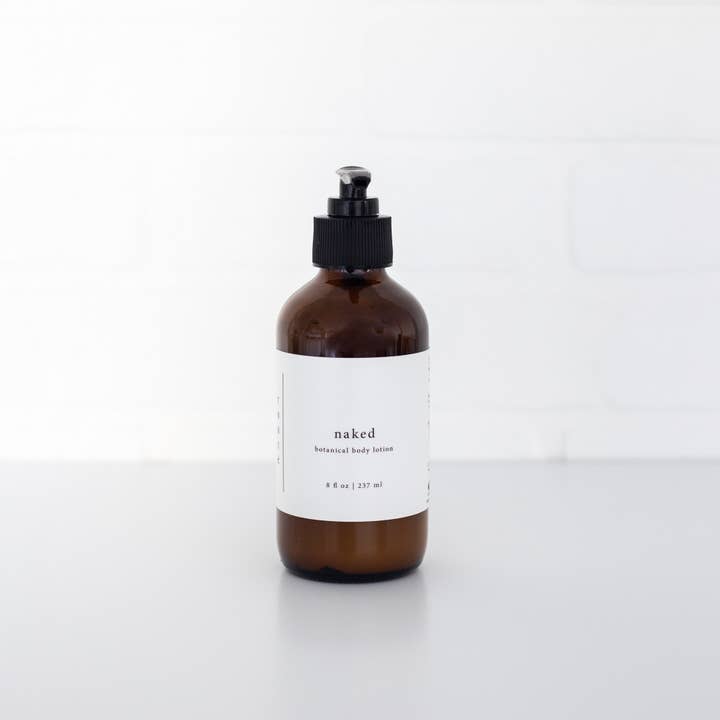 Vegan Naked (unscented) Hand and Body Lotion Glass for wholesale by roote