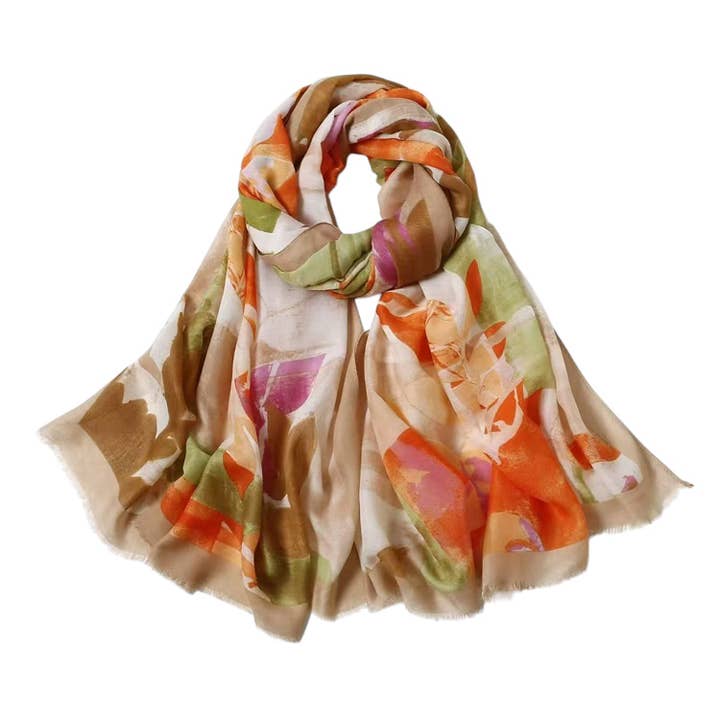Écharpe d'été pour femmes à imprimé tulipe pour la vente par Strathurie