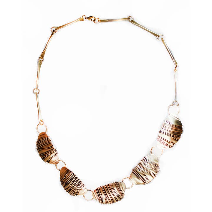 Collar Tribal Wrapings de latón para venta al por mayor de Whitney Designs Ltd.