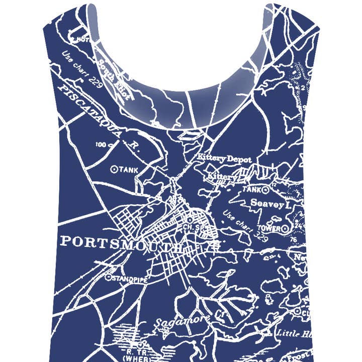 Nautical / Portsmouth Bathing Suit Blue Pillow for wholesale by Ox Bow Decor