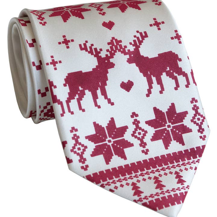 Cyberoptix Tie Lab - Wholesale Necktie - Men's - Christmas Sweater Necktie. Ugly Holiday Sweater Tie.