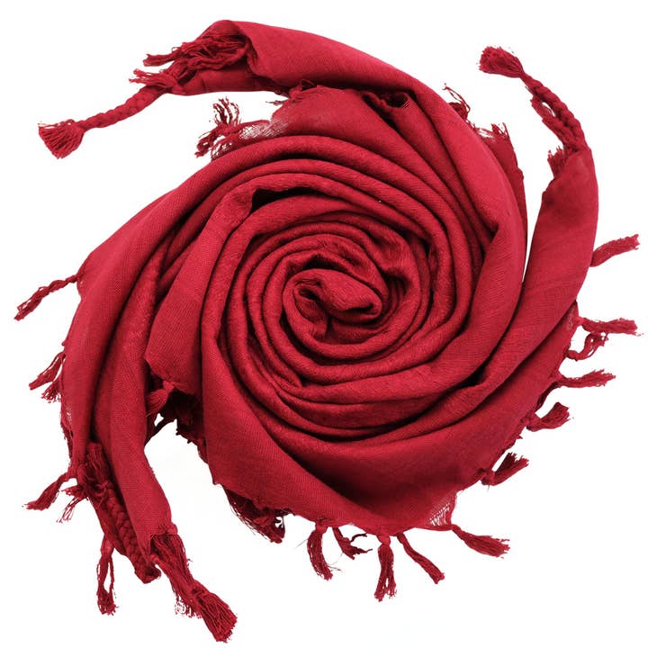 Tribal Trade GmbH – wholesale Halsduk - Unisex – Paluch - Röd-Burgundy - Röd-Bourgogne - Kufiya PLO halsduk1