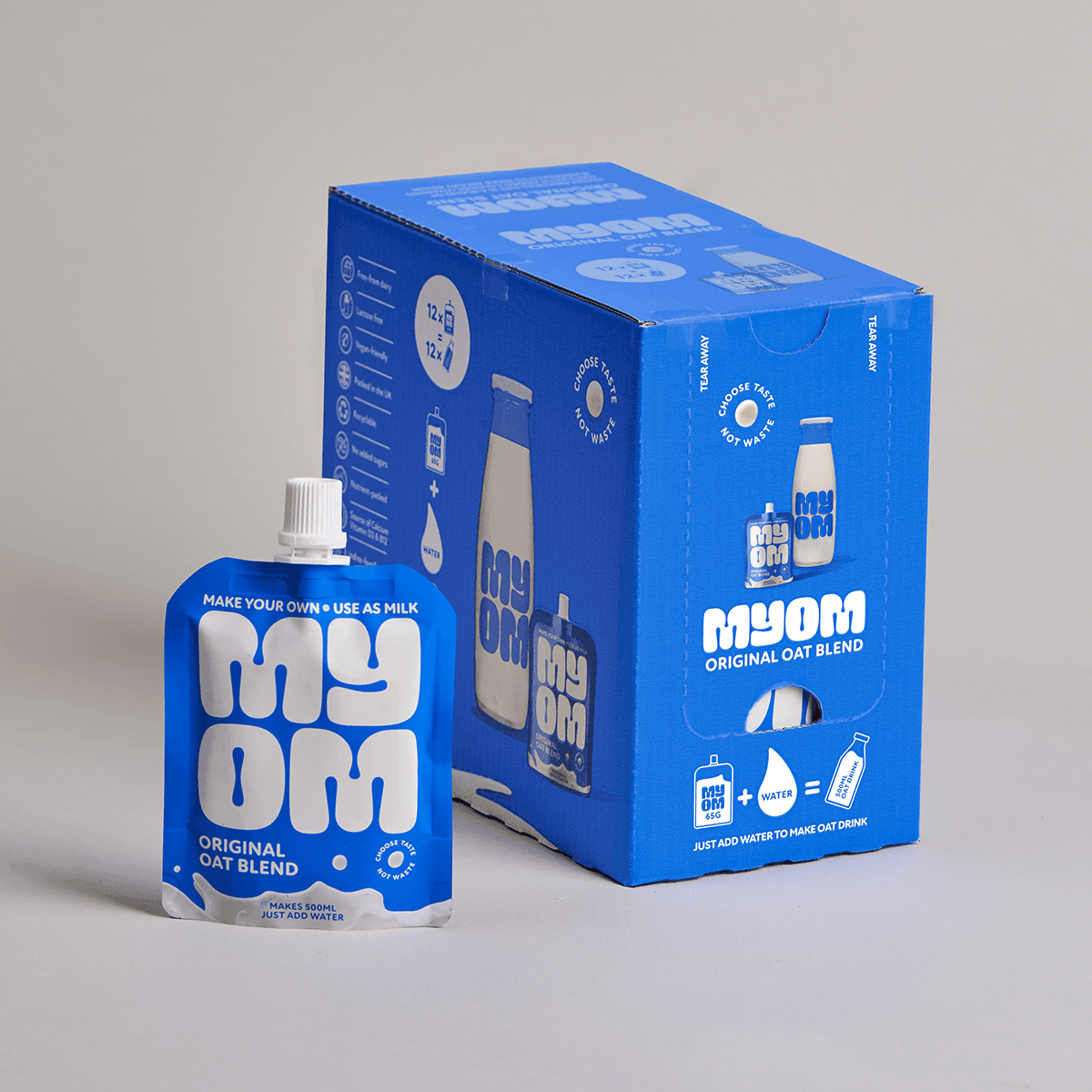 MYOM – wholesale Non-dairy milk – MYOM 500ml Oat Milk Blend Case of 48 x 65g (Makes 24 litres)7