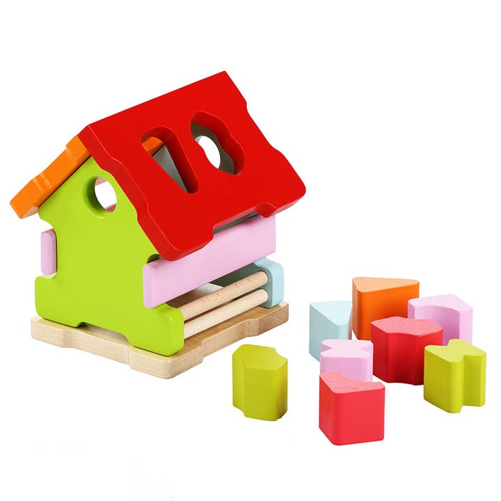 Casa de Triagem Geométrica de Brinquedos e Formas de Madeira por atacado de Wooden Toys