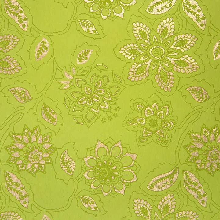 Håndlavet Dahlia Gavepapir Limegrøn -Miljøvenlig- Nedsat for engroshandel hos Globe Enterprise