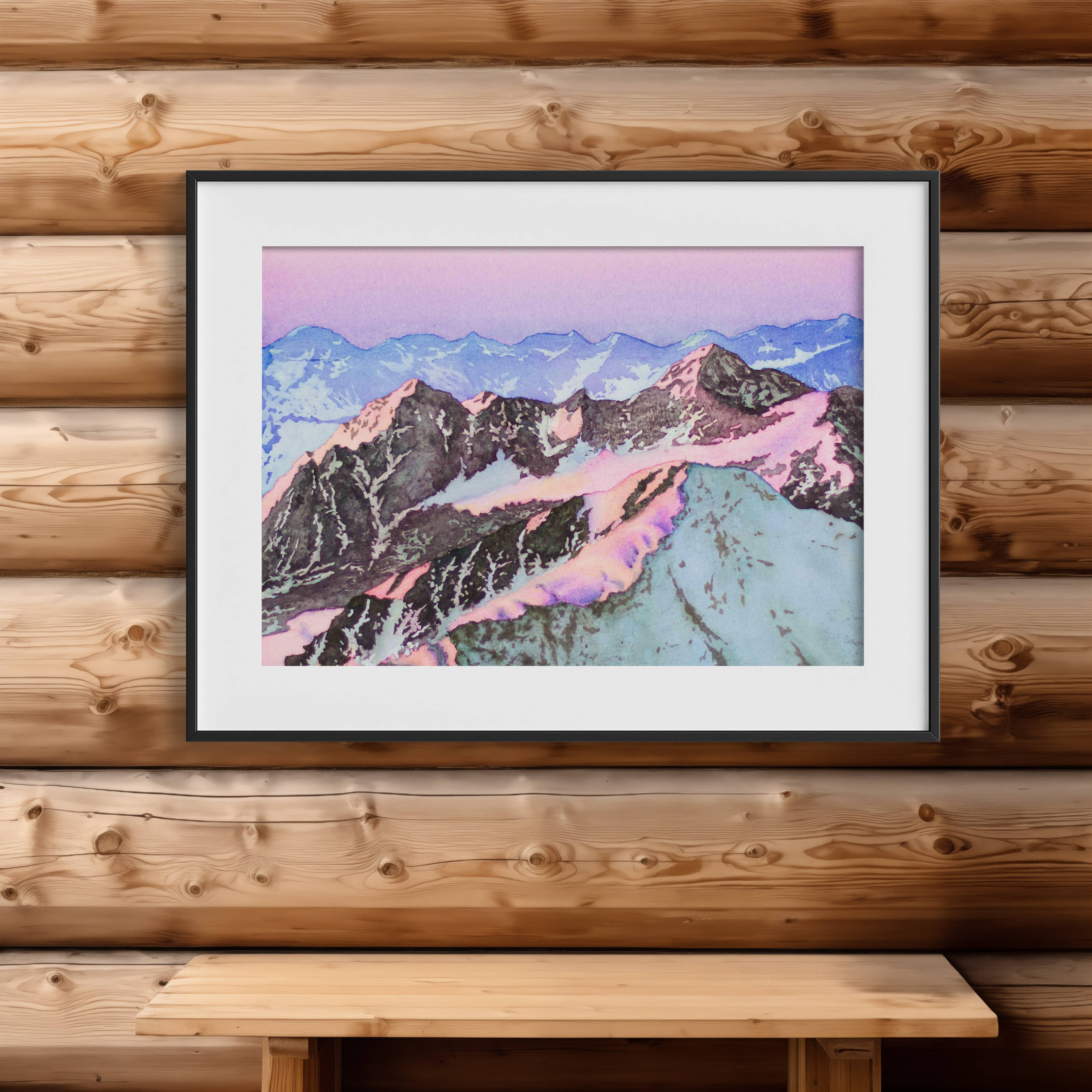 Robin Farmer Art - Wholesale Art Print - Chugach Alpenglow Fine Art Print2