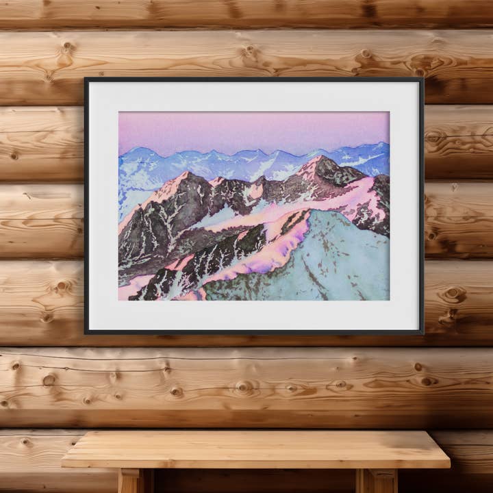 Robin Farmer Art - Wholesale Art Print - Chugach Alpenglow Fine Art Print2