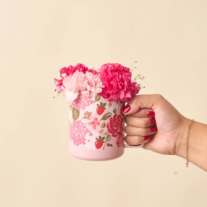 The Darling Effect - Wholesale Insulated Mug/Tumbler - 14 oz Insulated Mug-Rose Garden