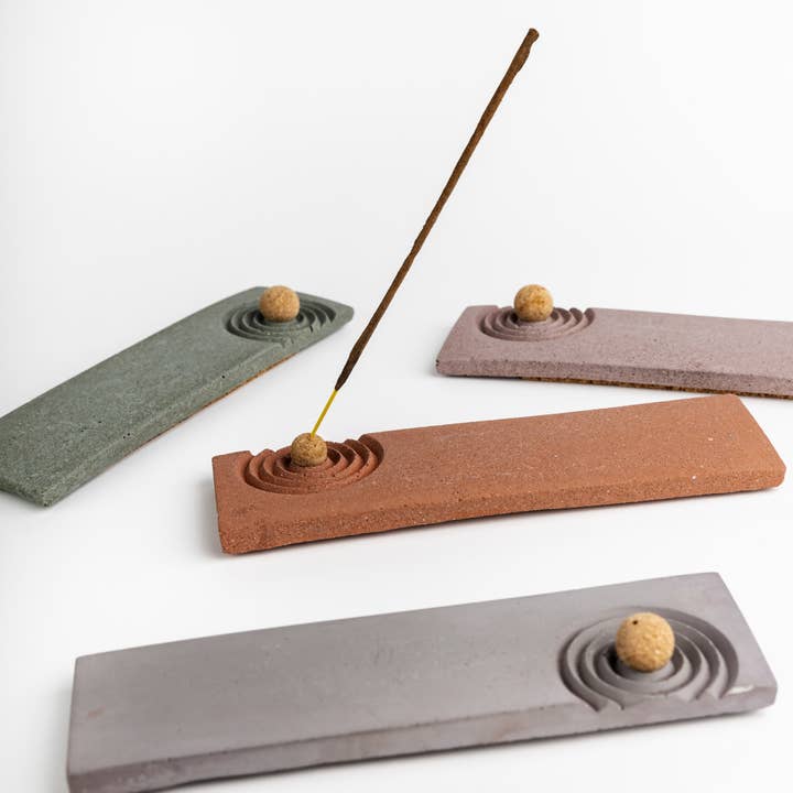 NATURAL BY HAGELSIEB - Wholesale Incense Holder - LONG CONCRETE INCENSE BURNER5