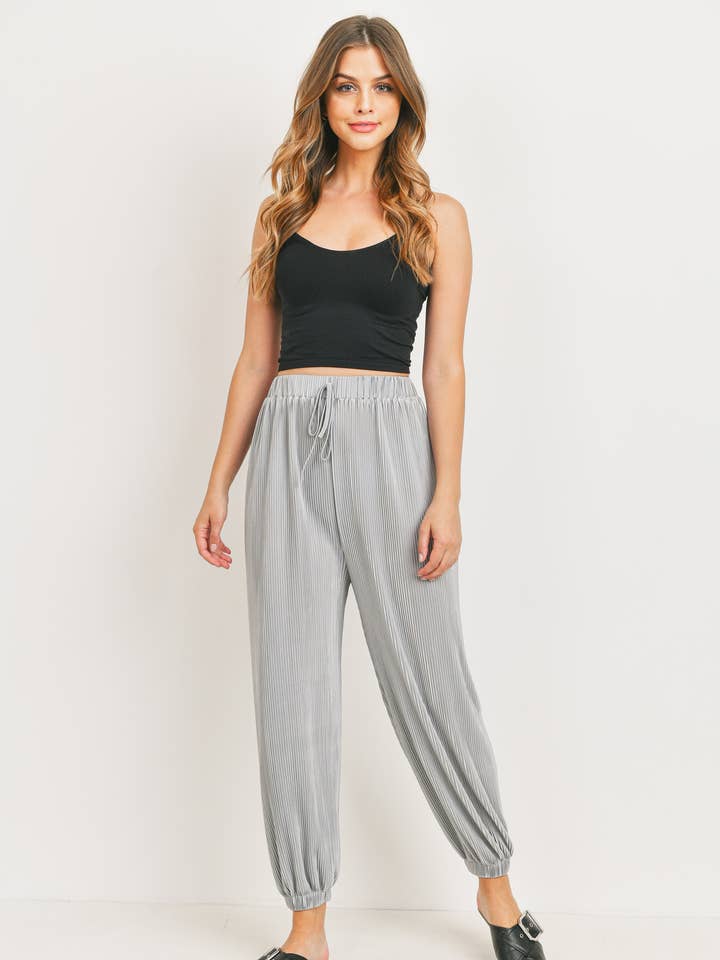 Silk Pleated Joggers for wholesale by Sweet Rain