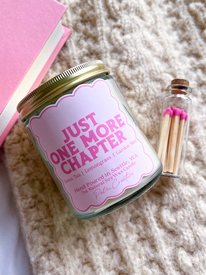 Just One More Chapter - rustgevende kaars voor wholesale door Palm Creative