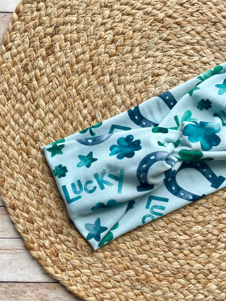 Bandana Lucky Shamrock Knit Twist por atacado de Designs by Rachel Joy