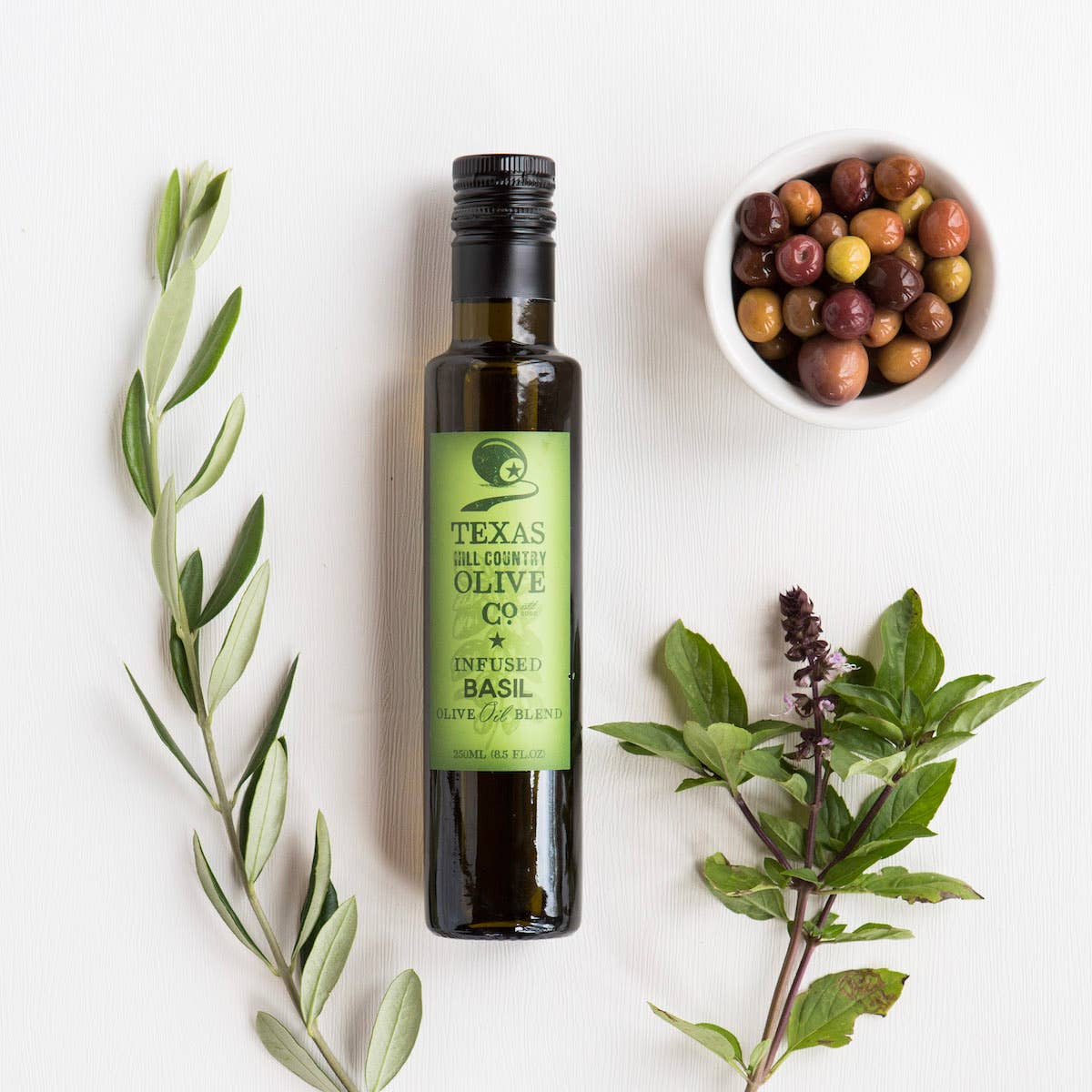 Texas Hill Country Olive Co. - Wholesale Olive Oil - Basil Infused Olive Oil - 100ml.2