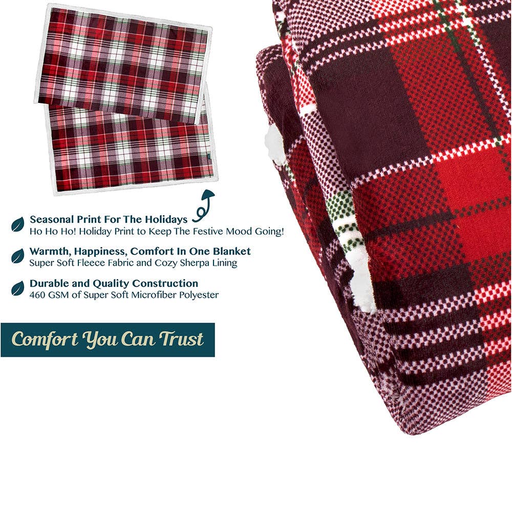 Pavilia - Vente Plaids - Plaid sherpa de Noël réversible42