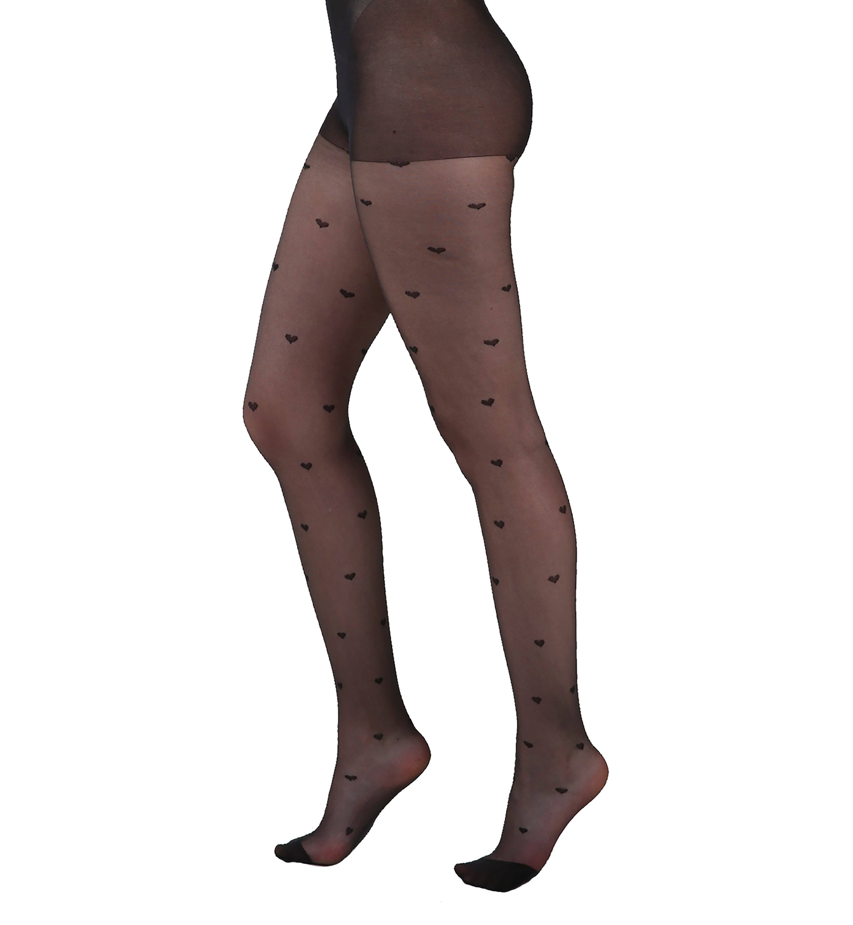 Pamela Mann – Engroshandel Tights - Dame – All Over Heart Sheer Strømpebukser3