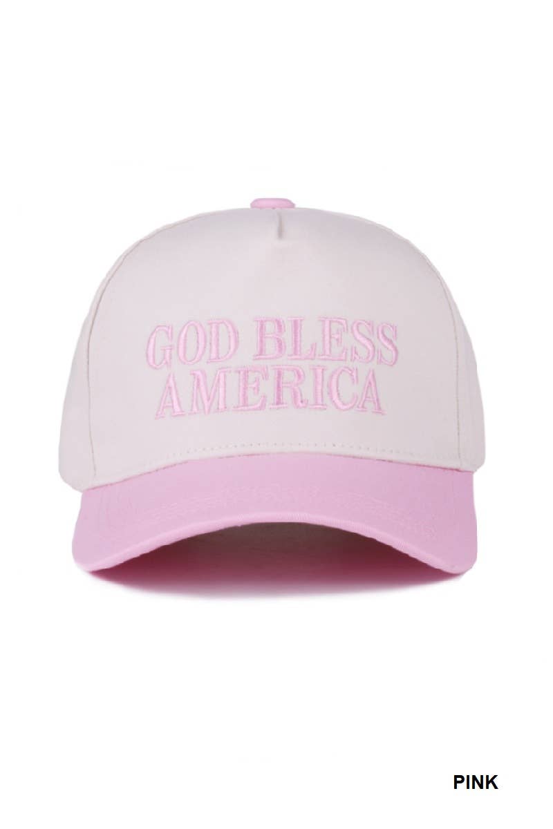 42POPS - Wholesale Baseball Cap - Women's - , 0827 God bless America two-tone canvas cotton cap SI-283896