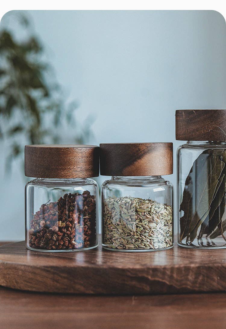 Gohobi （We cover U.S. import duties） - Vendita all'ingrosso Barattoli - Contenitore per conservazione con coperchio in legno Gohobi14