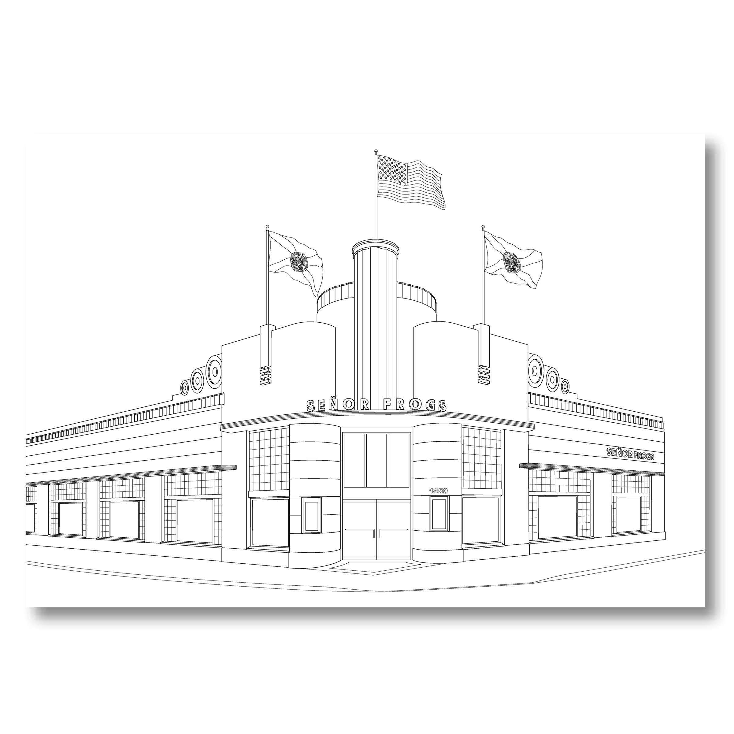 Color Our Town - Vente Livre de coloriage – enfant et bébé - Guide de coloriage Art Déco Color Miami Beach5