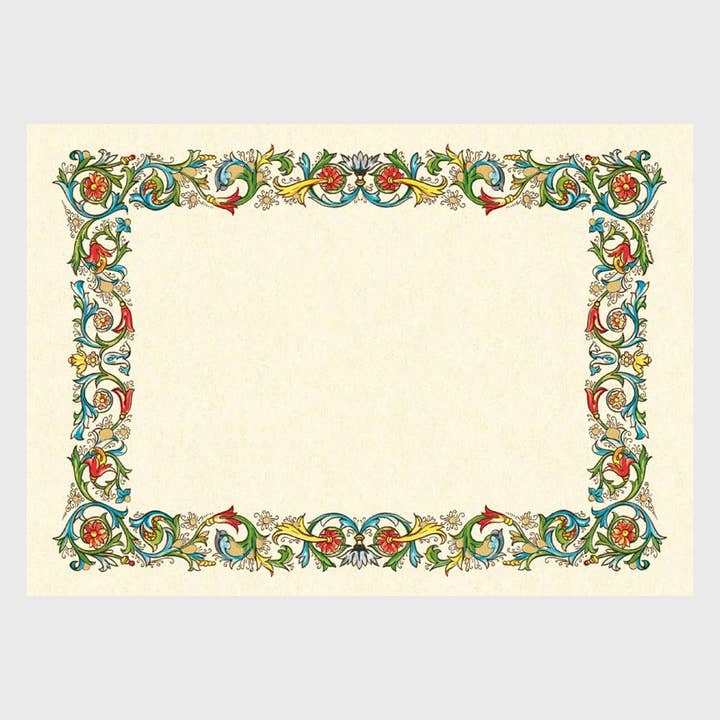 Florentine Parchment Diploma Ivory - 8.25"x11.5" for wholesale by San Lorenzo Design